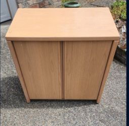 Solid Credenza Cabinet On Wheels. Solid