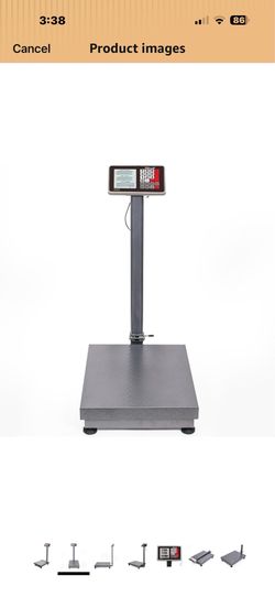 XtremepowerUS 700LB Weight Computing Postal Scale Digital Floor Large Platform Warehouse Shipping LB Price Calculator Luggage Package Shipping Mailing