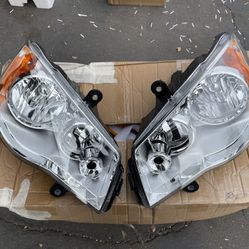 Pair Headlights Assembly 2011-2019 Dodge Grand Caravan 08-16 Chrysler Town & Country