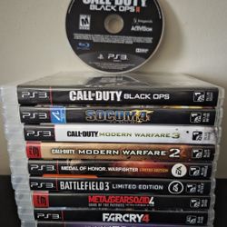 PS3 Games- Bundle of 10 Games for $50