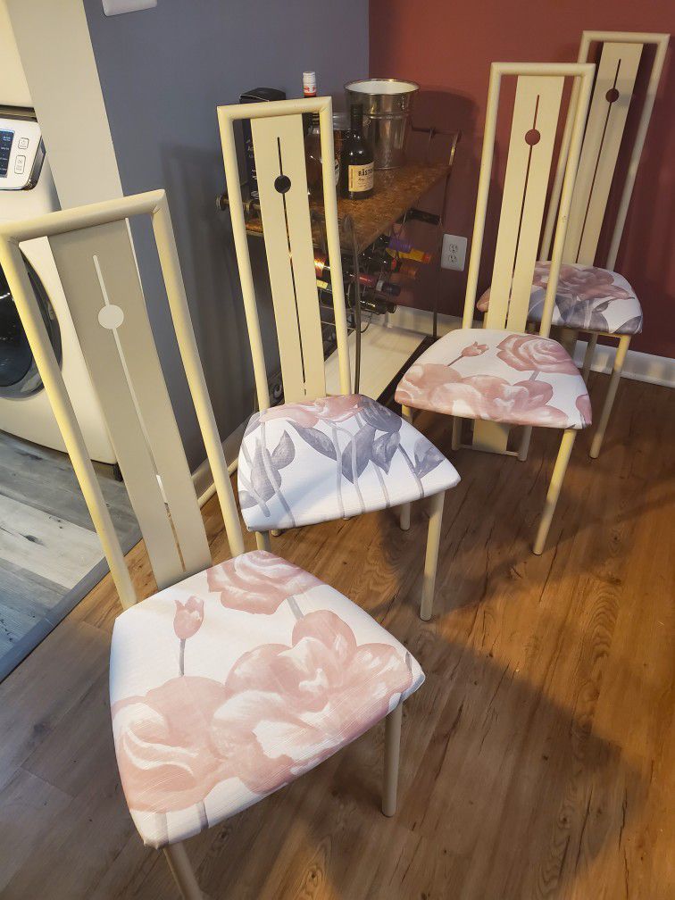 4 Metal Dining Chairs
