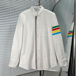 Thom Browne Rainbow Four Bar Zipper Shirt