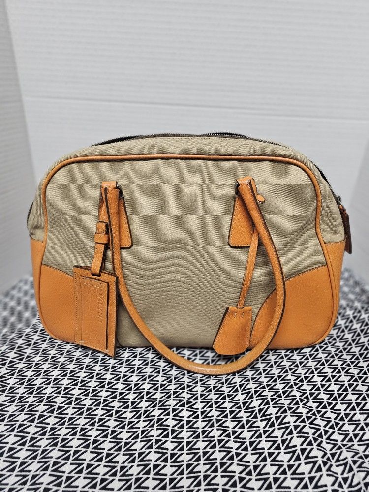 Authentic Pre-Loved Prada Jacquard Bowler Bag