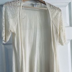 Macys Cardigan Off White Beige American Rag Small