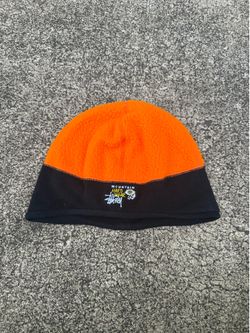 Mountain Hardwear x Stüssy orange fleece beanie