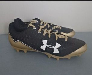 Under Armour Black Gold Football Cleats 11.5