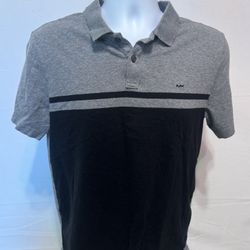MK Michael Kors Two-Tone Gray & Black Pre-Owned Polo Shirt – Medium*