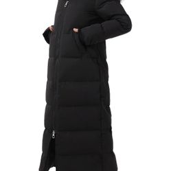 Women's Waukee Long Down Coat Parka Jacket | 750+ Fill Power | Full-Length（small）