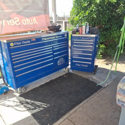 MAC Maximizer toolbox with side cabinet and stainless steel tops