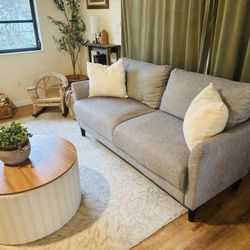 Grey Mid Century Style Couch