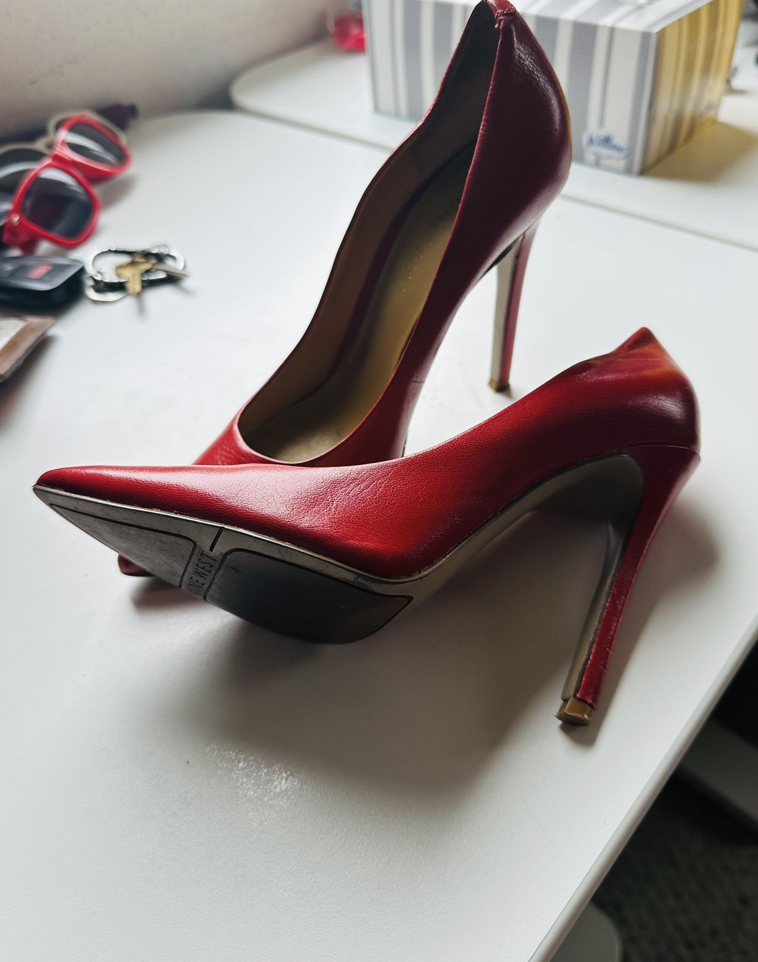 Limited Leather High Heel Red Shoes