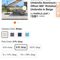 9 ft patio umbrella