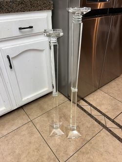 Glass Candle Stick Holders