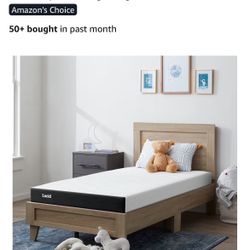 Lucid 5 Inch Memory Foam Mattress – Low Profile - Firm Feel - Infused with Bamboo Charcoal and Gel - Temperature Regulating 