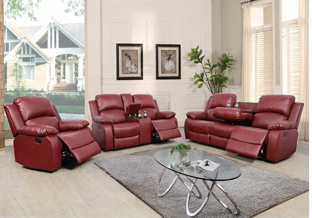 💥FREE DELIVERY💥Brand New 3PC Reclining Sofa Loveseat Chair Set