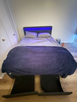 Queen mattress and Bed Frame