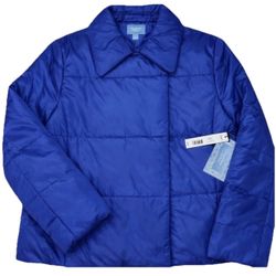 Simply Vera Vera Wang Women’s Puffer Jacket Blue Size L   NWT Lightweight Coat