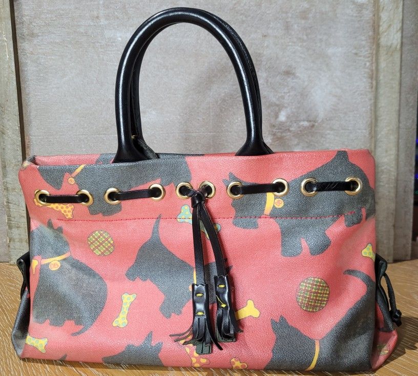 Dooney & Bourke Scottie Dog Red Tote