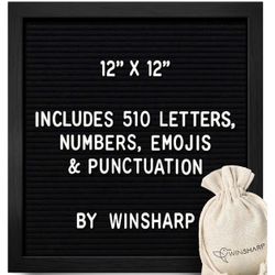 Black Letter Board- In Box, Used 1x