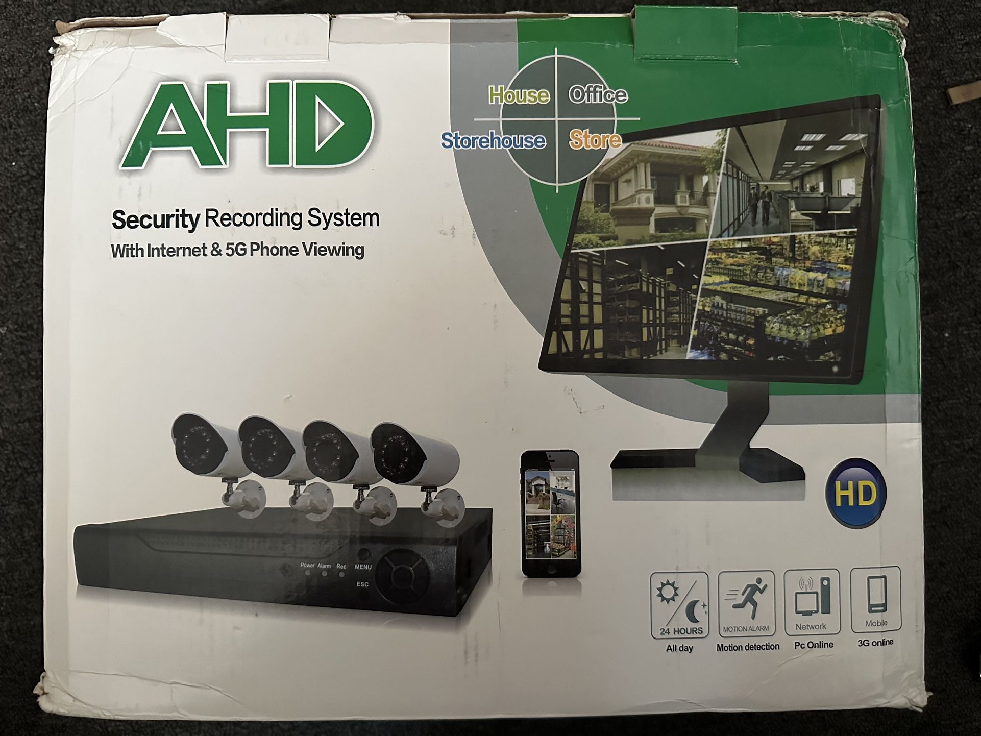 AHD Security Recording System w/Internet and 5G Viewing 8-4-2MP-DVR-4622