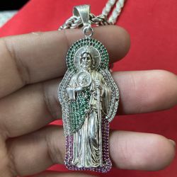 pure silver jesus chain