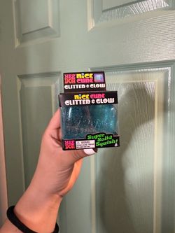 Nee Doh Nice Cube Glitter & Glow Squish Toy