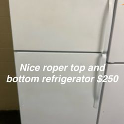 Nice Roper Top And Bottom Refrigerator 