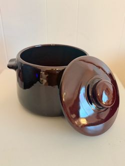 1950’s Vintage West Bend Brown Glazed Stoneware Bean Pot $60