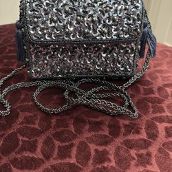 Beautiful Vintage Beaded Crossbody Evening Mini Bag . See Pictures. 