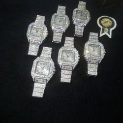 Celebrity Iced Wrist Unisex Resizable Link Austrian Lab Stones Each Piece 60