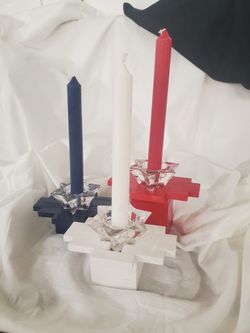 Unique 4th Of July  Candle Holders/stands