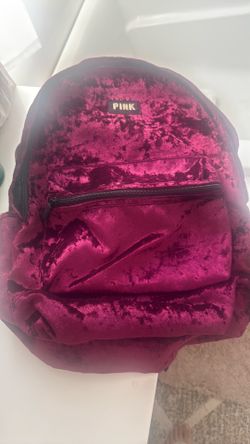 Pink velvet Backpack