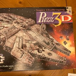 Star Wars millennium falcon 3-D puzzle from Milton Bradley