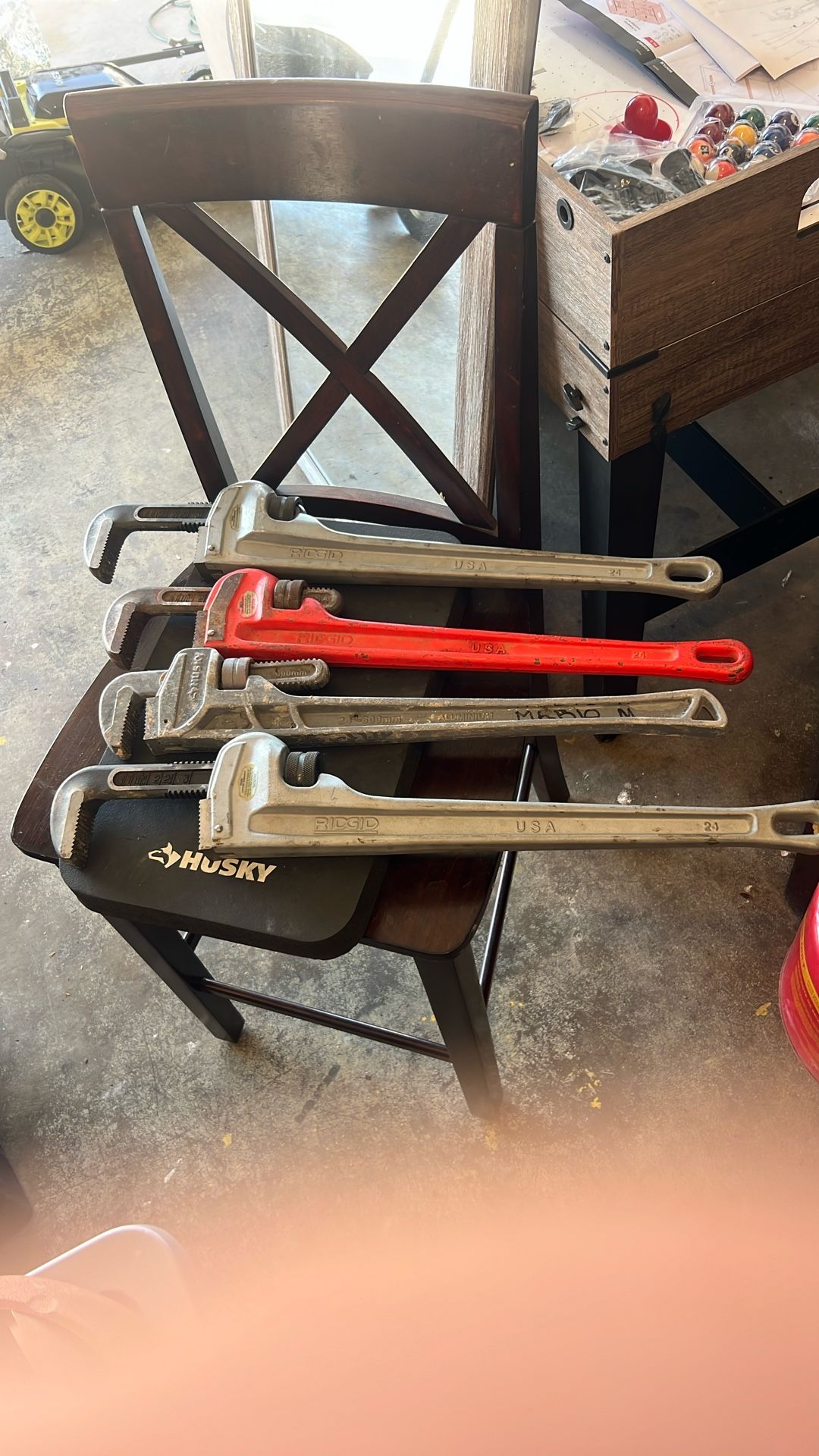 Aluminum and steel 24 inch pipe wrenches