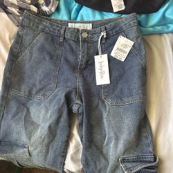 Indigo Rein Blue Cargo Jeans