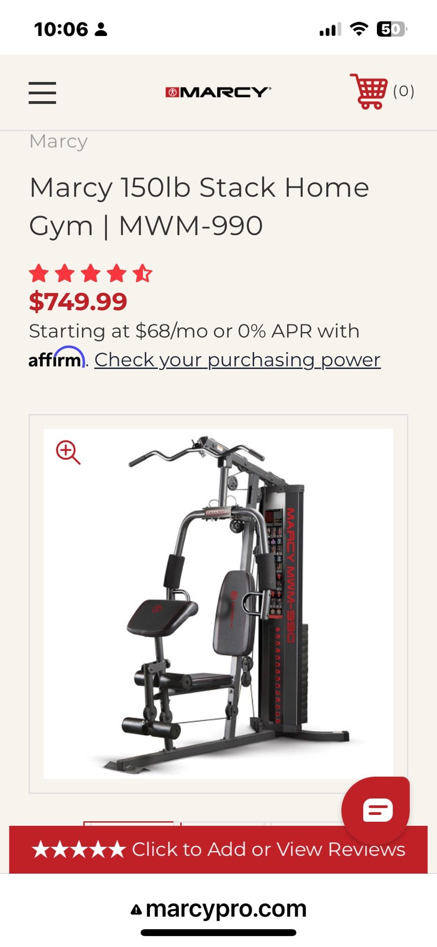 Weight Training MARCY MWM-990 Workout Weight