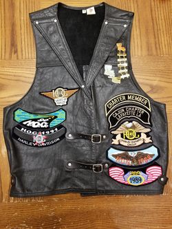 Vintage 80s Womens Harley Davidson Biker Vest Size S Handcrafted by Leatherworks. Condition is Pre-owned.