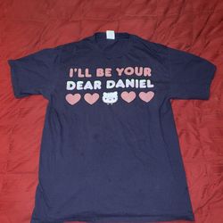 “I’ll Be Your Dear Daniel” Hello Kitty Men's Medium T-Shirt Blue (M)