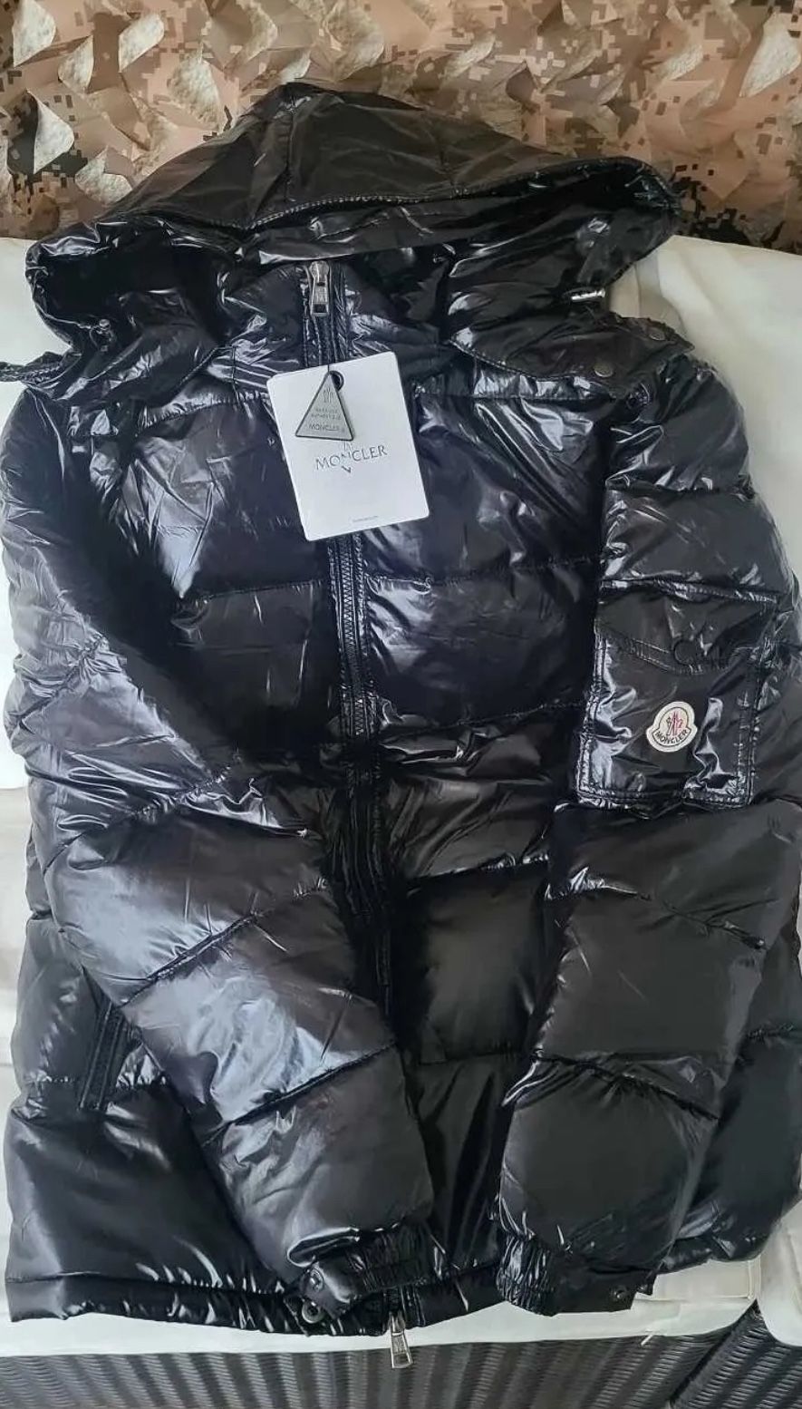 Black Moncler Coat Size 1 (Men’s Medium)