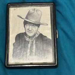 John Wayne Vintage Cigarette And Lighter Set