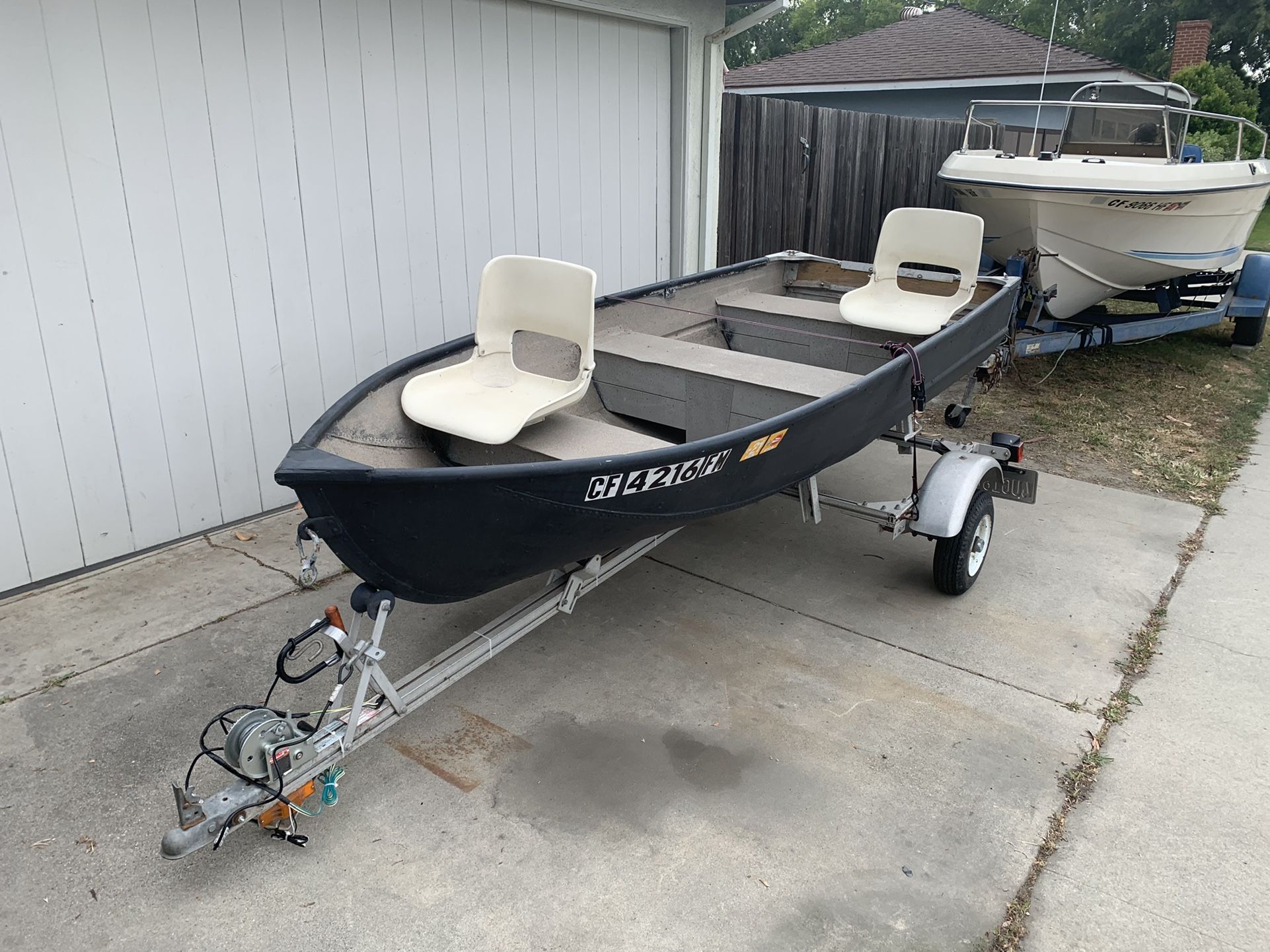 12 Foot Aluminum Boat only (no trailer)