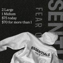 Fear of God Essentials Fleece Hoodie II 'Light Heather Grey'