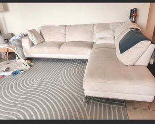 Ivory Sectional microfibre