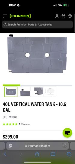 40L 10.6 Gal Ironman 4x4 Water Tank 