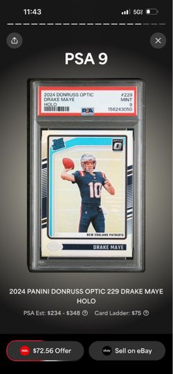 Drake Maye Holo optic PSA 9