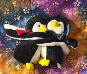 Holiday friends, forever, plush penguins