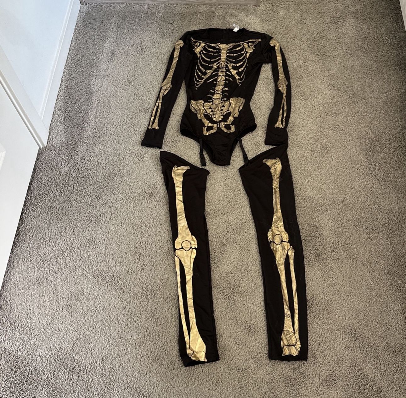 Skeleton (Gold) bodysuits Halloween costume size XS