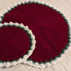 Handmade Crochet doily With Flowers