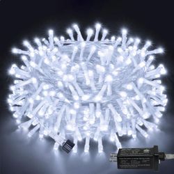 Set of 2 Indoor or Outdoor LED Cool White Fairy String Lights Waterproof 120ft 400 lights total