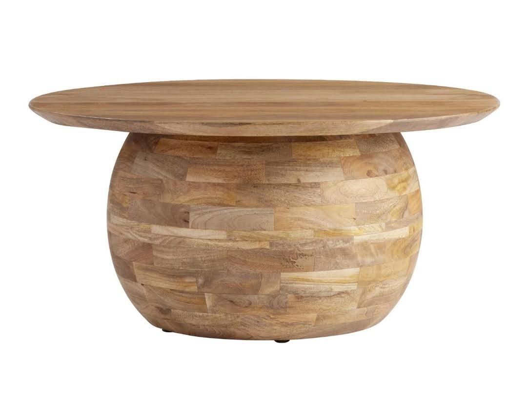 Gregor Round Driftwood Wood Ball Coffee Table